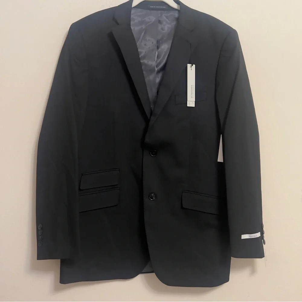 Perry Ellis Portfolio Men’s Slim Fit 2-Button Blazer – Size 42 Long – New $260